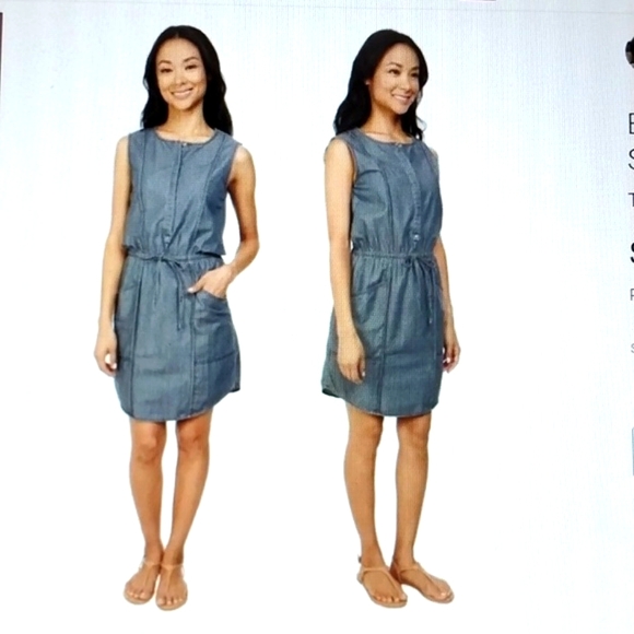 TOMMY BAHAMA Shirt Dress Chambray Denim Sizen 6 - Picture 2 of 4